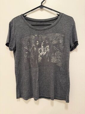 Vintage Band KISS Gray Graphic Women's Top
